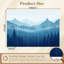 Papier peint auto-adhésif Misty Mountain Landscape Pine Forest