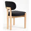 Ensemble de 2 chaises de salle à manger Mid-Century en chenille avec pieds en bois massif-1708154639