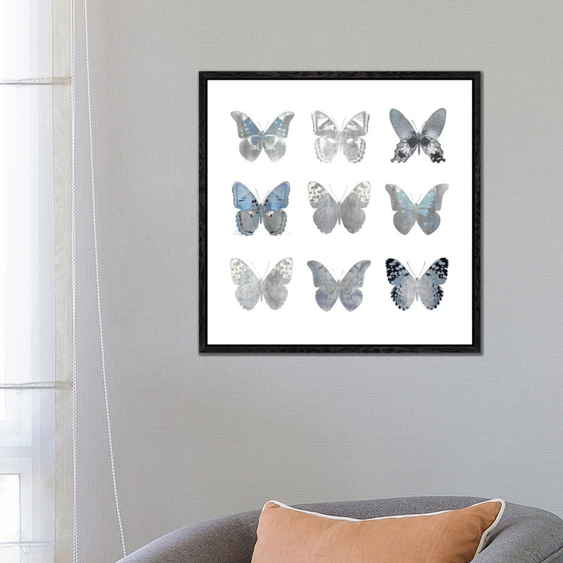 Butterfly Study II by Julia Bosco - Gallery-Wrapped Canvas Giclée on Canvas, Black Framed, 66.04cm H x 66.04cm W