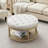 Cristan 33" W Upholstered Round Storage Ottoman-184983135