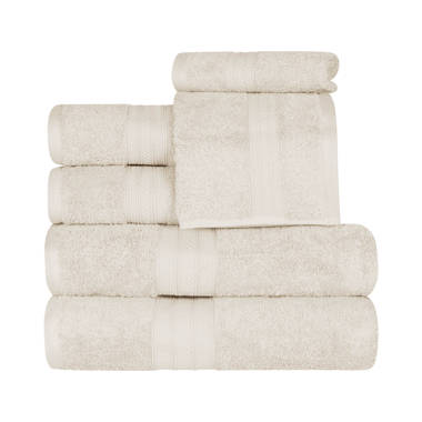 Victorija 700GSM Long Staple Combed Cotton 6-Piece Towel Set Latitude Run Color: Almond