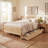 Full Size Bed Frame With 2 Storage Drawers Wood Platform Bed With Headboard-877317-15733433