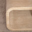 Table basse moderne en bois clair incurvé moderne avec cadre ouvert et rangement ouvert pour les salons contemporains