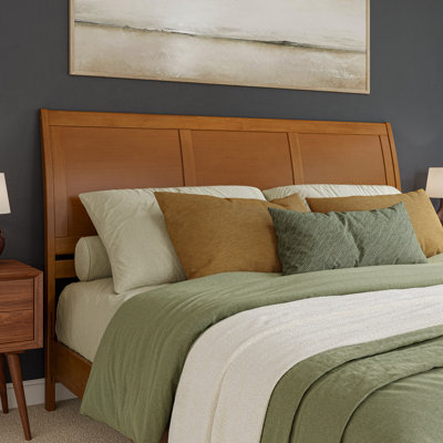 Lampley Solid Wood Sleigh Headboard