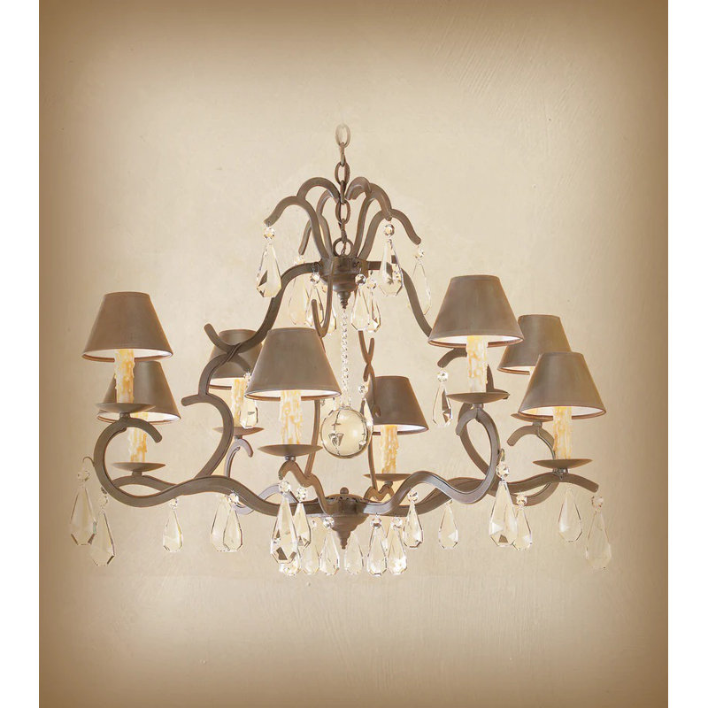 Lustre empire unique et remarquable à 8 lumières Januario
