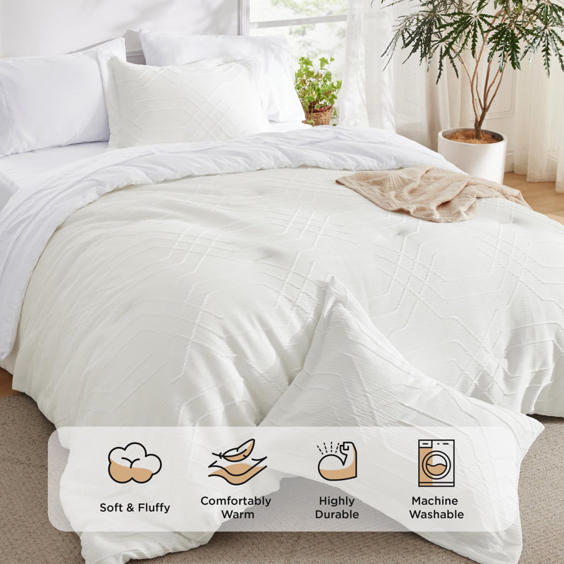 Bedsure Jacquard Comforter Bedding Set