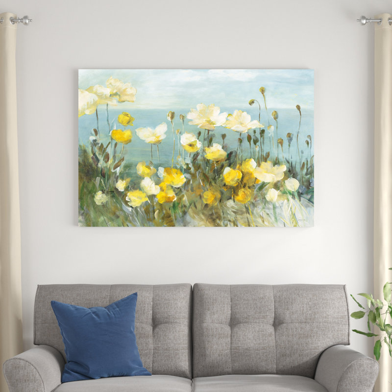 Champ de coquelicots, H 32 po x l 48 po x P 1,25 po