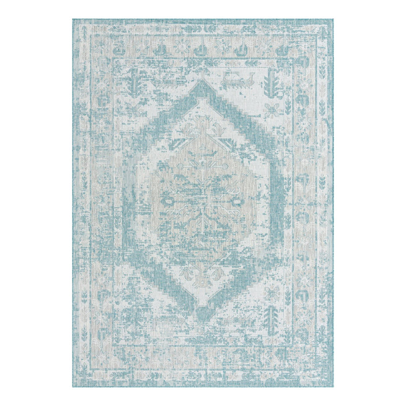 Oriental Indoor / Outdoor Rug, Rectangle 7' x 10'