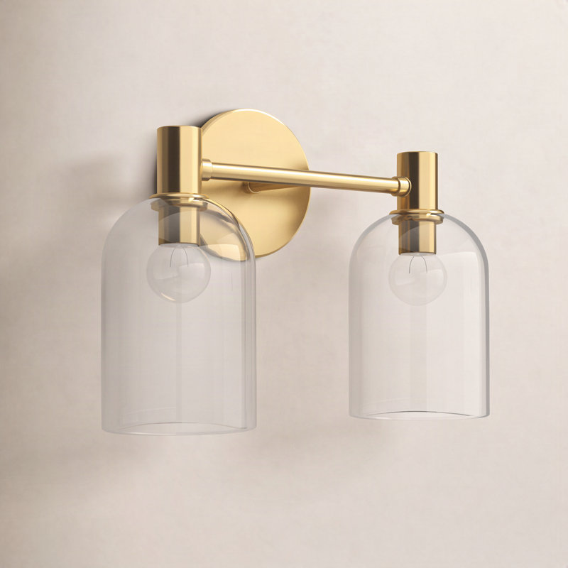 Redmond Steel Armed Sconce, Aged Brass