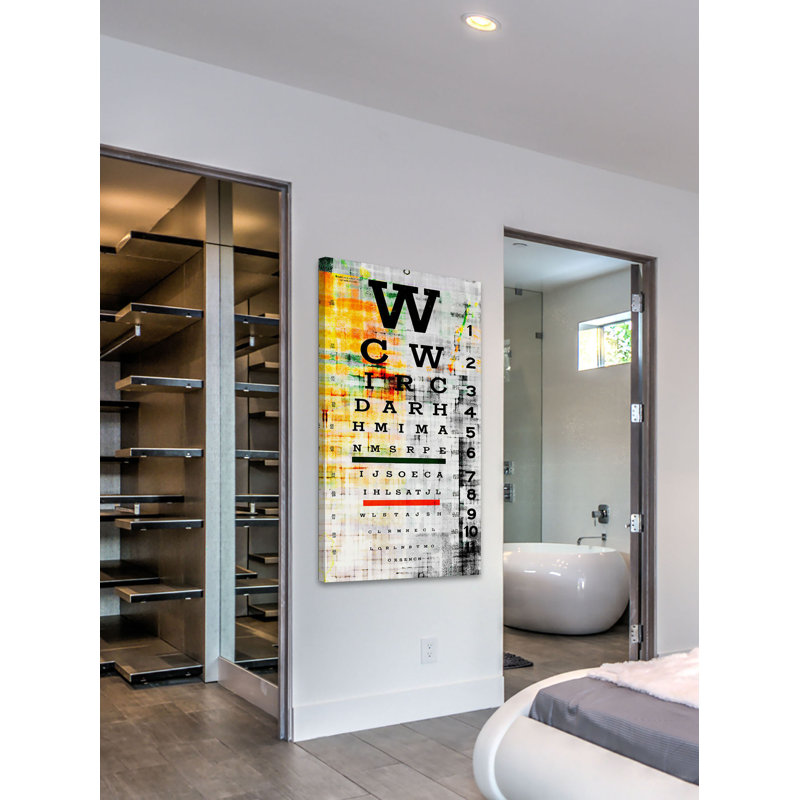 "Eye Chart" par Parvez Taj-reproduction d’art sur toile, H 60 po x l 30 po x P 1,5 po