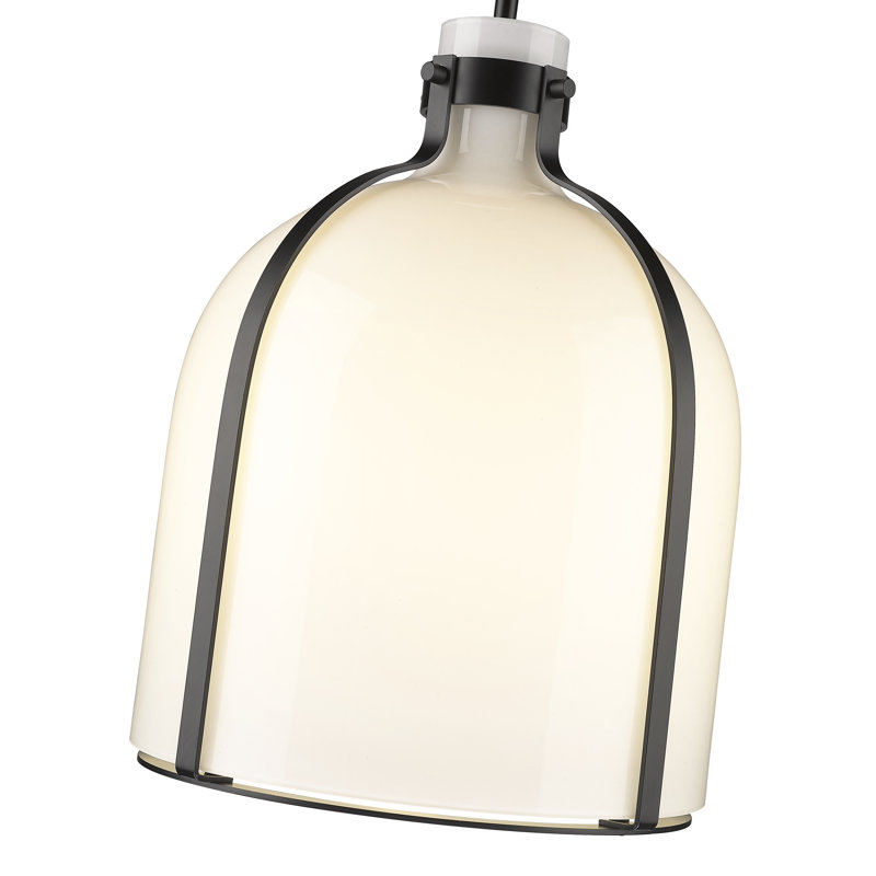 Walpole 1 - Light Candle Style Pendant, Matte Black, 16.5" H x 12.25" W x 12.25" D