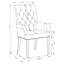 Chaise rembourrée avec accoudoirs de salle à manger