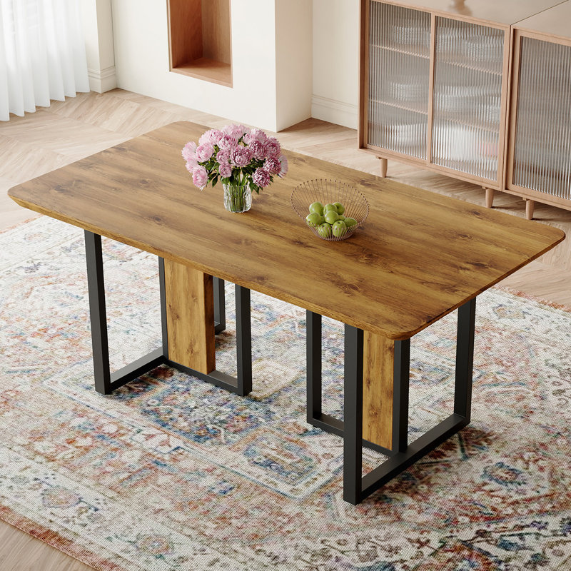 Table de salle à manger moderne et minimaliste moderne Le bureau d'ordinateur. Les tables de salle à manger sont utilisées dans la salle à manger, dans le salon 67 * 36 * 30, autocollant de panneau de densité, pulvérisation de tuyaux en fer,