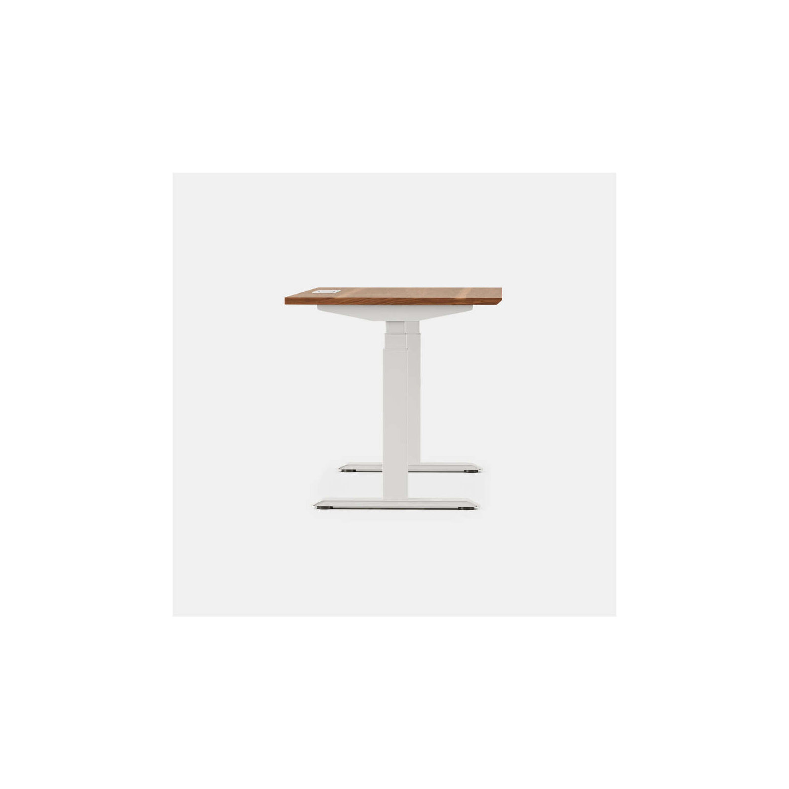 Standing Desk, 52" H x 60" W x 30" D, Walnut, White
