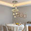 Luminaire suspendu en cristal de cristal 5 lumières - pour la salle à manger et le couloir