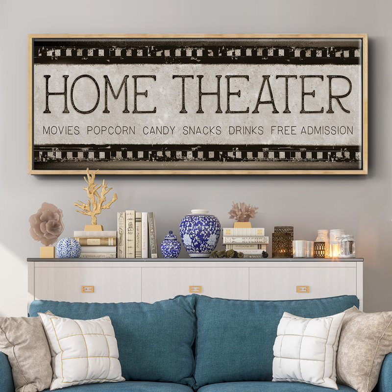 Cinéma maison - Toile encadrée, H 24 po x l 60 po