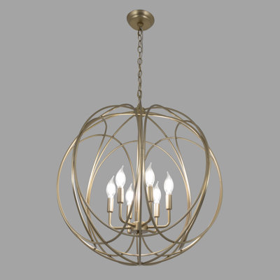 Claude 6-Light Candle Style Globe Chandelier -  Rosdorf Park, ROSP6387 44419096