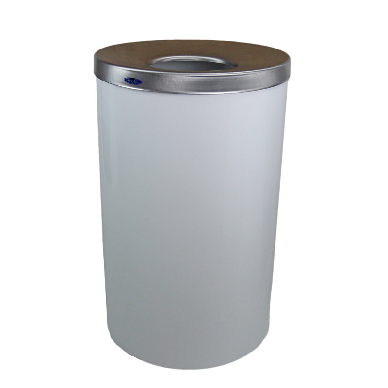 Poubelle 32 gallons, Blanc