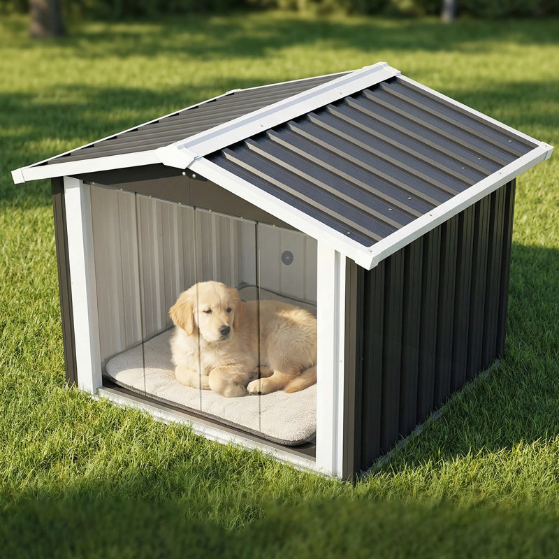 Niche et abri de rangement polyvalent en métal pour animaux d'extérieur