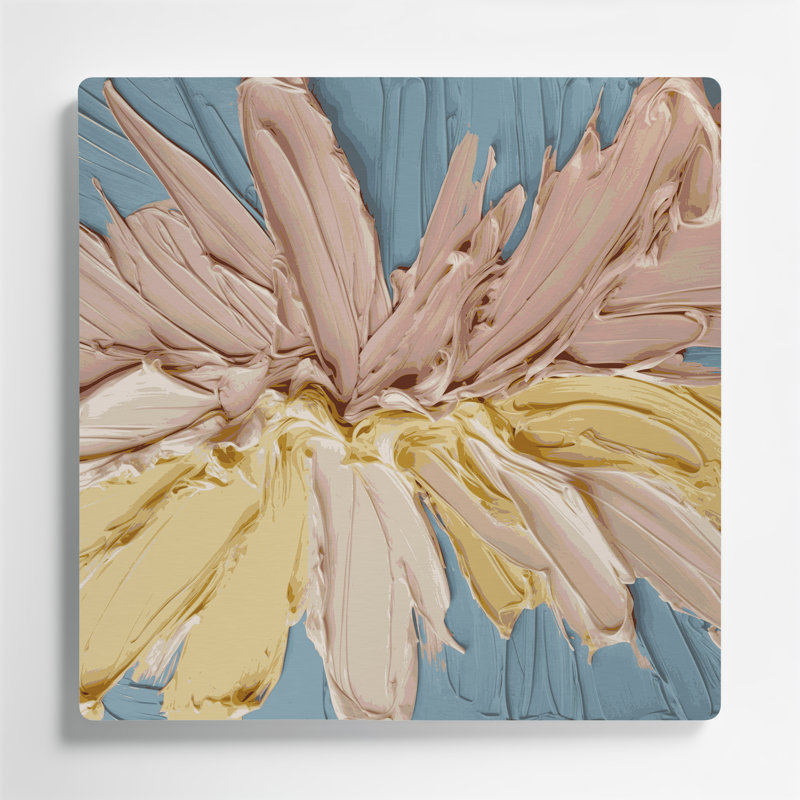 Art mural en métal Neo Expressionism 90 Beige, H 12 po x l 12 po