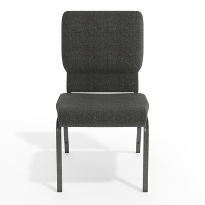 Marulka 18.5"W Stacking Church Chair in Fabric - Copper Vein Frame