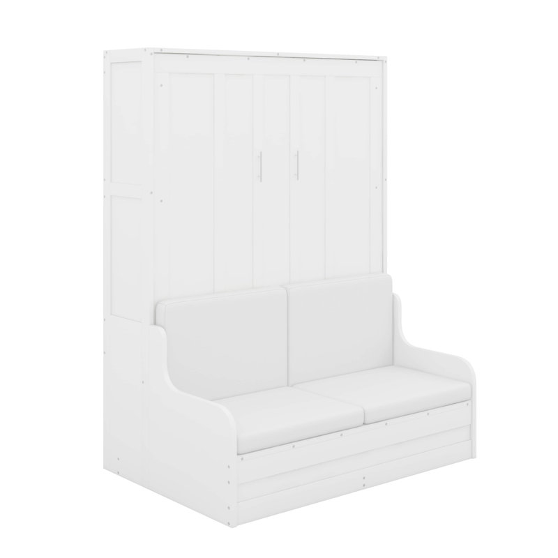 Grand lit escamotable avec coussin, Grand lit, Blanc