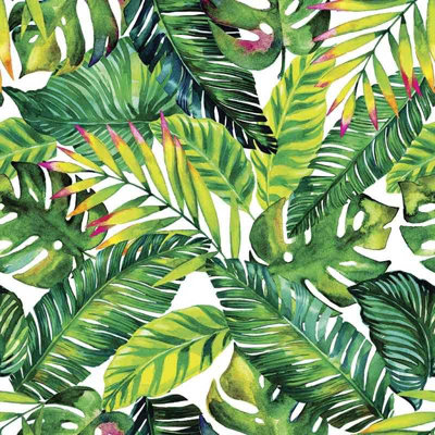 Tropical Leaves Peel & Stick Wallpaper N06003