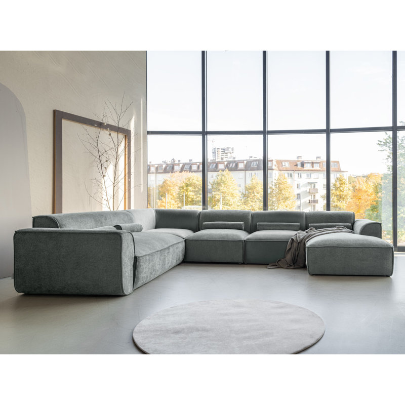 Flex Felix 8 Seater Corner Sofa , Olive, Left Hand Facing