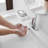 Automatic Touchless Single Hole High Arc Bathroom Faucet With Temperature Mixing Valve In Polished Chrome
