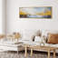 «Minimal Landscape Abstract Texture Effect Gold and Blue Horizon Landscape», reproduction d'art sur toile-98042286-111176164