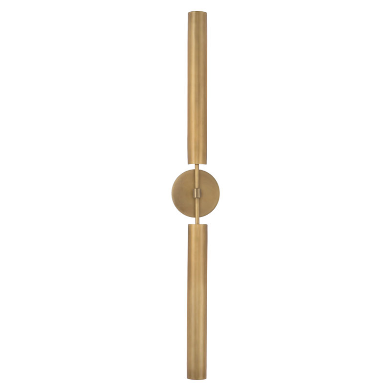 2 - Light LED Bath Bar, Vintage Brass