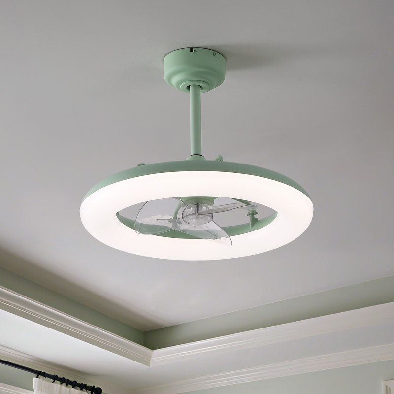 Piero 21.5" Contemporary Minimalist 6-Speed Metal Mobile-App/Remote-Controlled Dimmable Smart Integrated LED Ceiling Fan