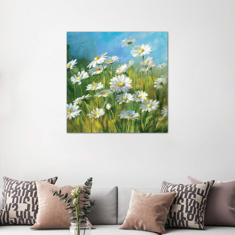 «Summer Field II» par Danhui Nai - reproduction d'art, H 37 po x l 37 po x P 1,5 po, Toile tendue