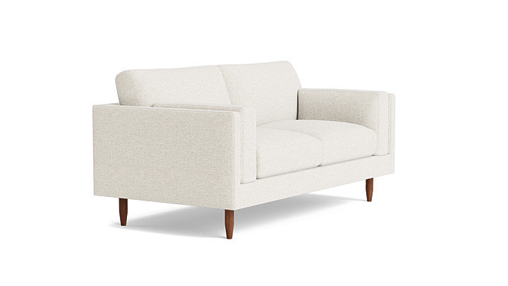 Skinny Fat Loveseat (70"), Performance Velvet - Denim, 70" W