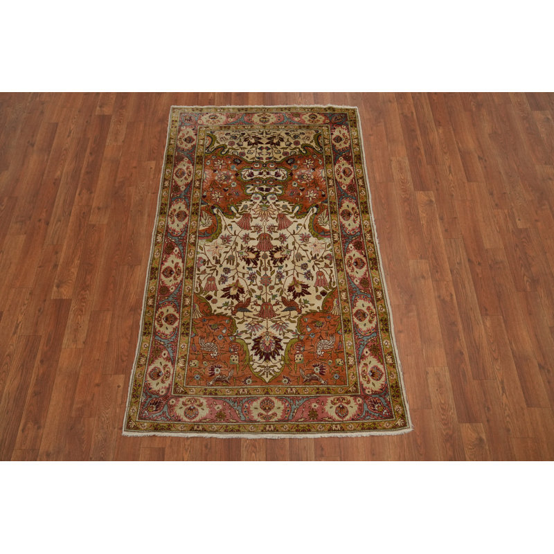Tapis en soie à teinture animaux 3 x 5
