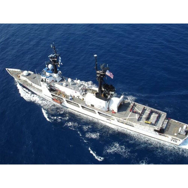 USCGC Hamilton WHEC-715 Ship Model, 10" H x 36" W x 5" D