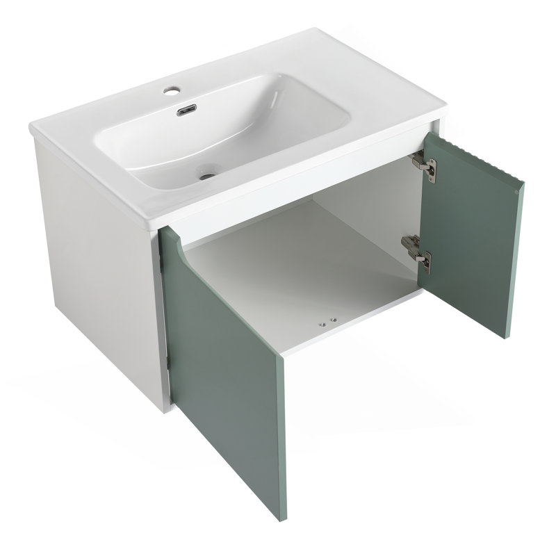 Meuble-lavabo mural 36 po avec lavabo en céramique