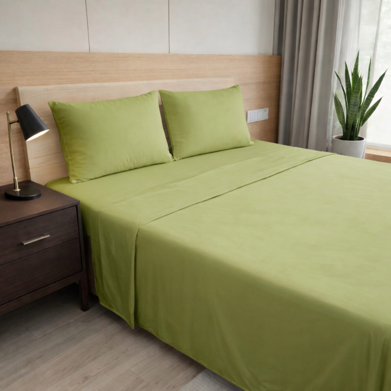 Ensemble de draps en bambou ultra doux - ensemble de 4 pièces - infroissable - feuilles de refroidissement avec poches profondes