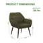 Fauteuil d'appoint en tissu vert foncé Cameron