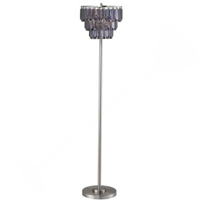 LAMPE DE SOL EN CRISTAL 60,5 "H, Poli, Chrome