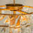 18'' 4-light Mid-century Modern Glam Antique Gold Crystal Tiered Chandelier Luxury Ceiling Hanging Light For Dining Room Living Room