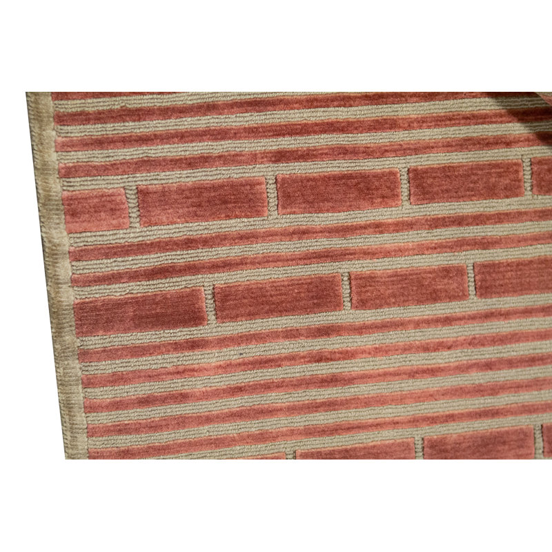 Hand-Knotted High-Quality Rust Area Rug