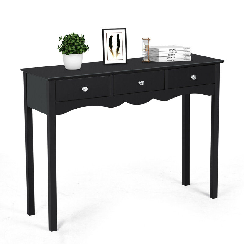 Aubin 100.3cm Console Table, Black