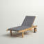 Chaise longue inclinable en teck avec table Brighton-2039125858
