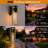 Outdoor Wall Lights 2-Pack, Waterproof Exterior Lighting Fixtures With Clear Ribbed Glass, Modern Wall Sconce For Porch, Patio, Garage And Front Door