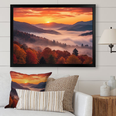 Tennessee Great Smoky Mountains Sunset II - Tennessee Canvas Wall Art