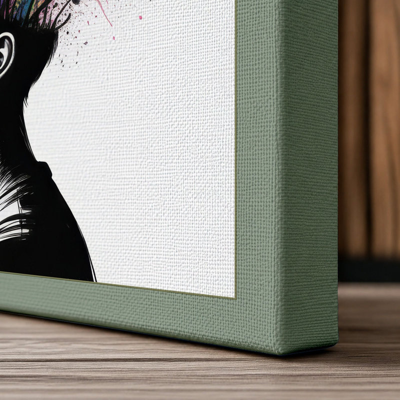Creative Burst Modern - Wrapped Canvas, 18x12 - 45.7 x 30.5 cm, Sage Border