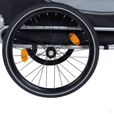 Large Folding Bike Trailer For Dogs – 66LB Capacity All-Terrain Pet Carrier, Durable Steel Frame For Cycling, Jogging, Camping & Outdoor Adventures