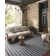 Charlie Striped Hand Loomed Polyester Indoor / Outdoor Area Rug in Black/Gray