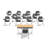 12 Person Flip Top 22'' L Modular Training Table and Chair Set with Casters and Modesty Panel